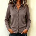 thumbnail image 2 of Sewkxo Cardigan Sweaters for Women Lightweight Trendy Long Sleeve Lapel Collar Button Down Knit Sweater Cardigans,Camel XL, 2 of 5