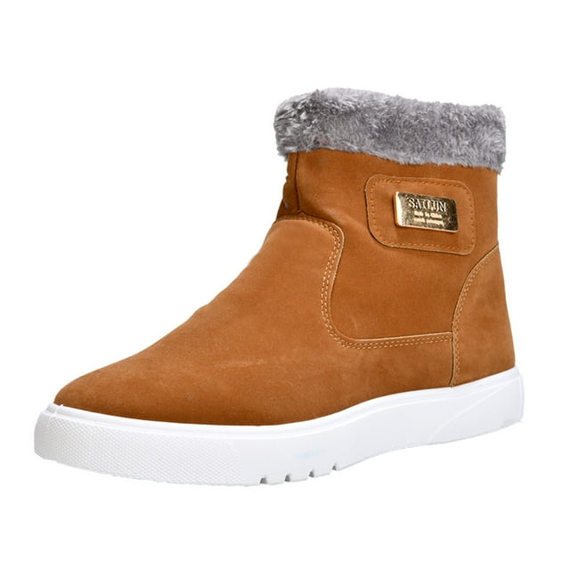 Dsscvnef Bottes d'Hiver pour Hommes Hautes Isolées Chaudes Thermiques - Chaussures de Randonnée pour Temps Froid