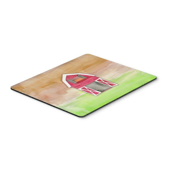 Barn Watercolor Mouse Pad Hot Pad or Trivet