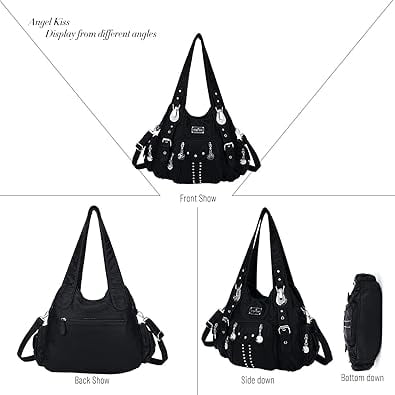 Angel Kiss for Women Large capacity Vegan Leather wallet and Handbags Crossbody Purses Multi pocket shoulder bag