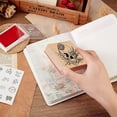 thumbnail image 4 of 1Pc Beechwood Stamps with 1Pc Resin Stamp Sheet Square Scrapbook Accessories Skull Pattern 7.5x7.5x2.3cm, 4 of 6