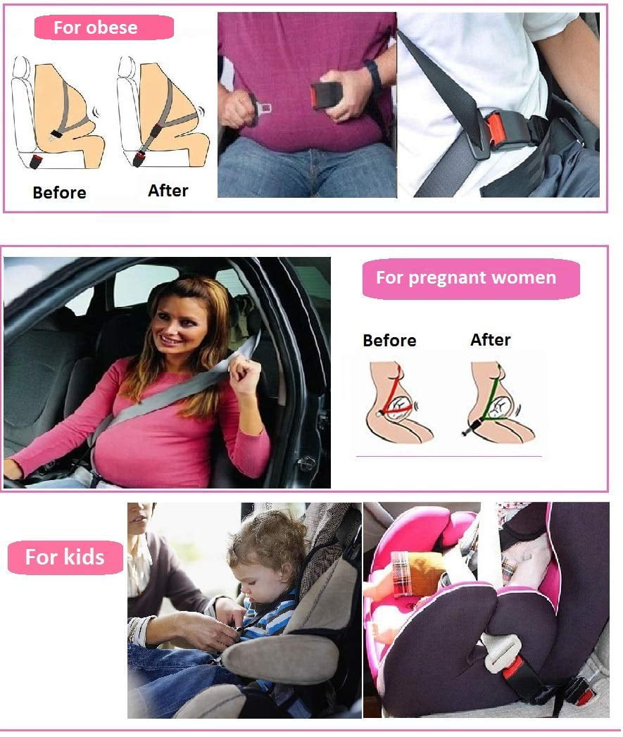 Safety Certified Seatbelt Extenders for Child car Seats 7 Car Seat Belt Extender 2-Pack 7/8 Metal Tongue Suitable for Most Cars