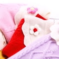 thumbnail image 5 of Povozer Girls Sweater Pullover Crew Neck Warm Patterns Casual Knitwear(Red,7-8 Years), 5 of 5