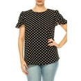 thumbnail image 7 of Women's Chic Ruffle Sleeve Blouse – Round Neck, Solid and Print Styles, 7 of 7