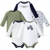 Hudson Baby Infant Boy Cotton Long-Sleeve Bodysuits 5pk, Dirt Bike, 0-3 Months