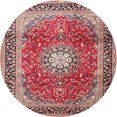 thumbnail image 1 of Ahgly Company Machine Washable Indoor Round Traditional Fire Brick Red Area Rugs, 3' Round, 1 of 7