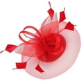 thumbnail image 1 of White Fascinator Fashion Headbands Fascinators Hat Flower Mesh Ribbons, 1 of 5
