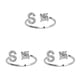 thumbnail image 5 of Minnieouse Anillo abierto con letras mayúsculas de cobre, anillos de compromiso elegantes reutilizables para mujer, regalos de joyería de Type4 NO4, 5 of 6
