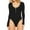 Black, variant on Women's Round Neck Zipper Long Sleeve Bodysuit, Hip Lifting and Shaping Slimming Stretchy Tight One-piece Shapewear #F-Yellow-M
