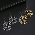thumbnail image 4 of EUEAVAN Gold Sigil of Lilith Earrings Pagan Seal Mythology Wiccan Amulet Witchcraft Magickal, 4 of 5
