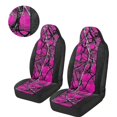 thumbnail image 3 of Uorisanigo Car Seat Covers for Front Seats, 2-Pack, Auto Accessories Decor, Universal Soft Blanket Cloth Pink Camo Hunting Forest Seat Covers Fit for Most Automotive Truck SUV, 3 of 7