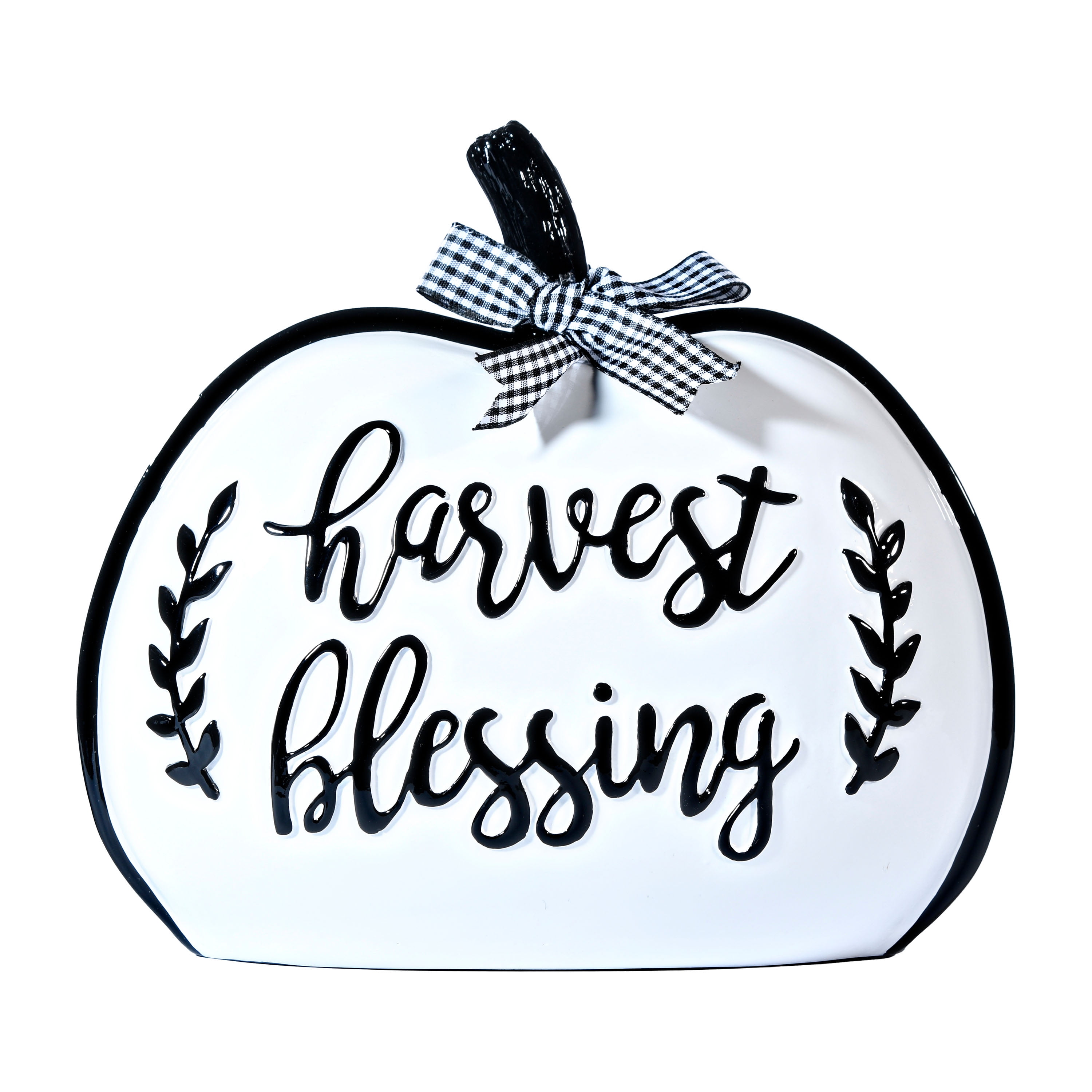 Way To Celebrate Black/white Resin Pumpkin