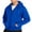 Blue, variant on Hoodie Men Zip up Sherpa Lined Hoodie Mens Fuzzy Jacket Winter Coats Orange M