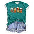 thumbnail image 5 of Fiudx Ofertas Flash Artículos En Oferta Camiseta Estampada a La Moda para Mujer, Blusa de Manga Corta, Tops Informales con Cuello Redondo, 5 of 5