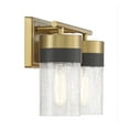 thumbnail image 5 of Warm Brass Two Light Bathroom Vanity from the Brickell Collection, 5 of 5