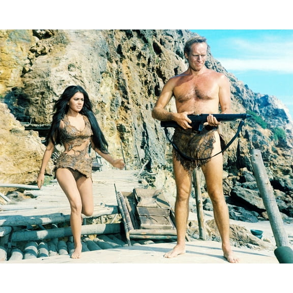 Planet of The Apes Linda Harrison Charlton Heston 24x36 Movie Poster HD Aluminum Wall Art