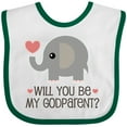 thumbnail image 3 of Inktastic Godparent Proposal Godmother Boys or Girls Baby Bib, 3 of 4