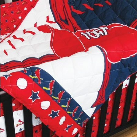 Mlb St Louis Cardinals 4pc Baseball Crib Bedding Set Walmart Com