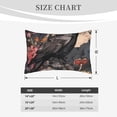 thumbnail image 4 of Daiia Moonlit Crow Blossoms Bedding Waterproof Pillow Protector Zippered Queen – Bed Bug Proof Pillow Encasement-16"x24", 4 of 6