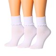 thumbnail image 5 of Tipi Toe Womens Classic White Ruffle Trim Quarter Socks - 6 Pair Pack, 5 of 5