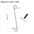 thumbnail image 2 of Uxcell Manganese Steel Long S Hooks S-shaped Hanging Hooks for Hanging Plant 2 Pcs Black 16 Inch, 2 of 6