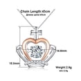 thumbnail image 3 of Crown Necklace for Women CZ Pendant and Chain Two Tone Sterling Silver Ginger Lyne Collection, 3 of 6
