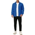 thumbnail image 2 of Lars Amadeus Men's Full-Zip Stand Collar Long Sleeves Plush Jacket, 2 of 5