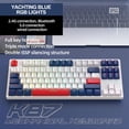 thumbnail image 1 of K87 Gaming Keyboard 3-mode Connection Hot Swappable RGB Backlit Keyboard for Laptop PC Yacht Blue K87rgb Red-axis, 1 of 5