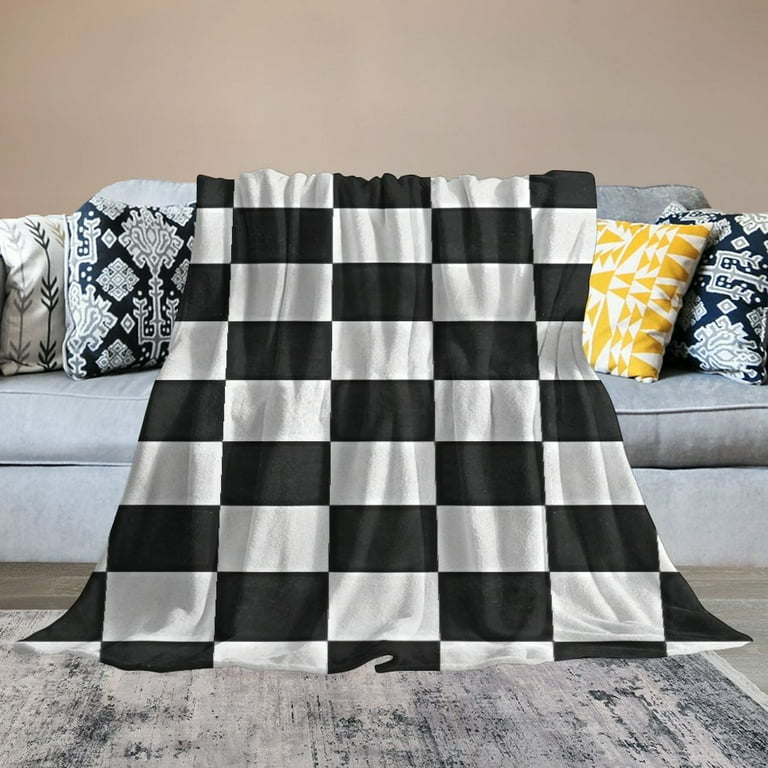 Black and white race checkered flag blanket ultra soft ultra fine plush bed blanket all season can be used for blankets beds chairs sofas bedrooms Multiple specifications Walmart