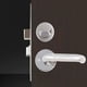 thumbnail image 5 of Cerradura de puerta de acero/ FH - Juego completo de herrajes (manilla en ambos lados) + cerradura (DIN izquierda/derecha y pestillo central) + cilindro de perfil, cerradura de puerta de acero inoxid TUNC Sencillez, 5 of 5