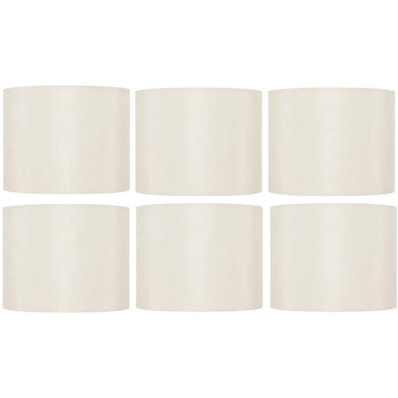 5 Inch Retro Barrel Drum Clip on Chandelier Lampshade (Set of 6) (Eggshell)