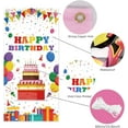 thumbnail image 3 of 1 Pc Colorful Birthday Party Door Cover Happy Birthday Door Banner Photography Background Birthday Party Supplies Birthday Decorations for Friends and Family 35.4x72.8 Inch Colorful, 3 of 7