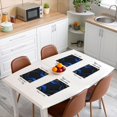 thumbnail image 3 of Erosebridal Black and Blue Place Mats Set of 4 for in Door Dinning, Geometry Stripe Table Place Mats for in Door Dining, Stylish Placemats, Room Decorative, 3 of 4