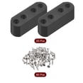 thumbnail image 3 of Uxcell 20 Pcs Placas de Soporte Rectas Planas, 55mm x 5mm Placa de Refuerzo de Hierro con Tornillos Placas de Soporte Rectas Planas Placas de Reparación Fijación Unión para Muebles de Madera, Negro, 3 of 6