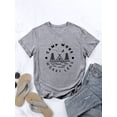 thumbnail image 4 of QAFOPEH Women Graphic Printed Crew Neck Short Sleeve Pullover Top, 4 of 6