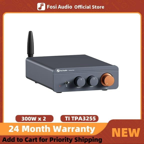 Fosi Audio BT20A Pro 300W Small Stereo 2.0 Channel Audio Power Amplifier