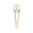 thumbnail image 3 of ANGARA Solitaire Freshwater Cultured Pearl Split Shank Ring in 14K Rose Gold for Women | June Birthstone, Birthday, Anniversary, Jewelry Gift for Women | Pearl Ring, 3 of 9