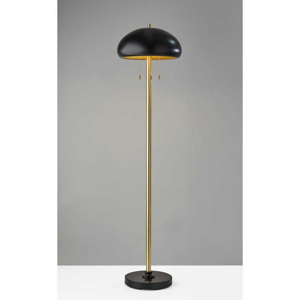 Adesso Home Cap Floor Lamp in Black Color made of Metal