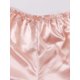 thumbnail image 4 of Conjunto de pijama WDIRARA para mujer Plus satén manga corta rosa 3XL, 4 of 5