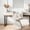 White, variant on Green Swivel Vanity Chair | 360° Rotating Makeup Chair with Butterfly Back, Chenille Velvet Accent Chair with Decorative Pillow – for Bedroom, Dressing Table, Living Room, Dining, Home Office & Study