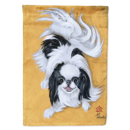 Carolines Treasures MH1034GF Japanese Chin Black White Play Garden Flag Garden Size multicolor