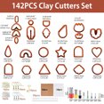 thumbnail image 4 of verlacod 142Pcs Polymer Clay Cutters Set with 24 Shapes Stainless Steel Clay Earring Cutters for Earring Making-Red, 4 of 11
