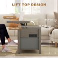 thumbnail image 4 of HOMCOM Lift Top Coffee Table, Center Table with Storage, Charging Station, 4 of 10