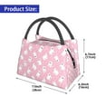 thumbnail image 2 of Yiaed Pink Cartoon Bear Print Lunch box lunch bag Portable Insulated Lunch Box for Women Men Cooler Tote Bag with Front Pocket for Work Picnic Travel, 2 of 6