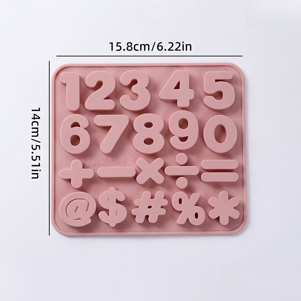 10 Cavity 0-9 Digital Silicone Ice Mold - Food Grade Non-Stick Ice Cube Tray for Reusable DIY Number Shaped Ice Maker for Freezer, Drinks, Cocktails, and Pudding Making