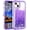Purple, variant on Entronix iPhone 13 Heavy Duty Glitter Case for Girls Women Liquid Bling Sparkle Shining Glitter Luxury Shockproof Quicksand Soft TPU Cover for iPhone 13 6.1" Rose Gold