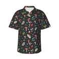 thumbnail image 2 of Picia Forest Flora and Insects Gentle Cotton Regular Fit Short Sleeve Casual Hawaiian Shirt for Men-XX-Large, 2 of 9