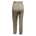 thumbnail image 6 of Brnmxoke Womens Cotton Linen Pants 2025 Summer Casual Loose Fit Cinch Bottom Beach Pants Elastic Waist Lounge Trousers Pants Khaki,XXL, 6 of 7
