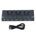 thumbnail image 2 of Amplificador de Sonido Estéreo, 6 Canales Amplificador de Sonido Estéreo Splitter de 20dB Efecto de Ganancia para Estudios de Grabación, 2 of 7