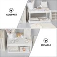 thumbnail image 4 of 1Pc Simple Storage Rack Double Layer Shelf Desktop Stationery Rack (White)28X18.5CMWhite, 4 of 4